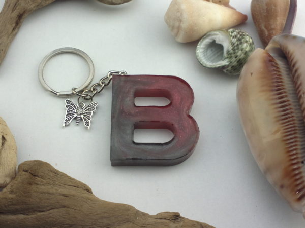 Letter B – Red & Silver