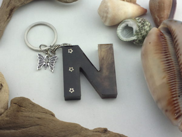 Letter N – Black & Gold