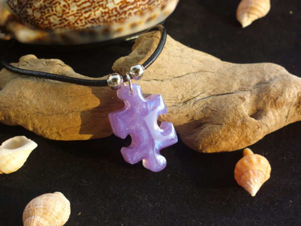 Puzzle Pendant – Purple