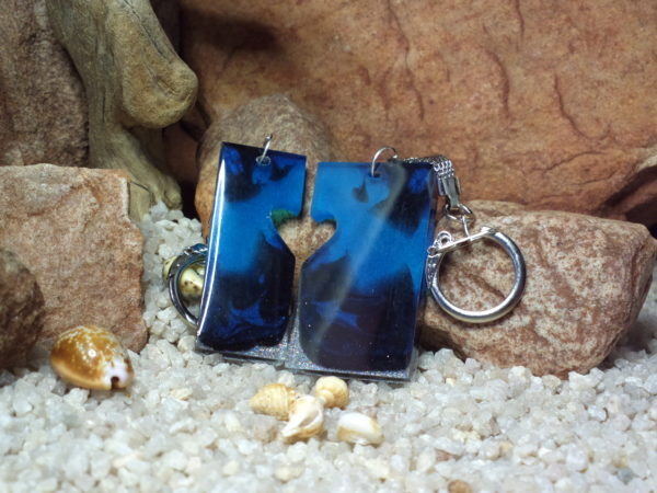 Rectangle His & Hers Set- Turquoise & Black