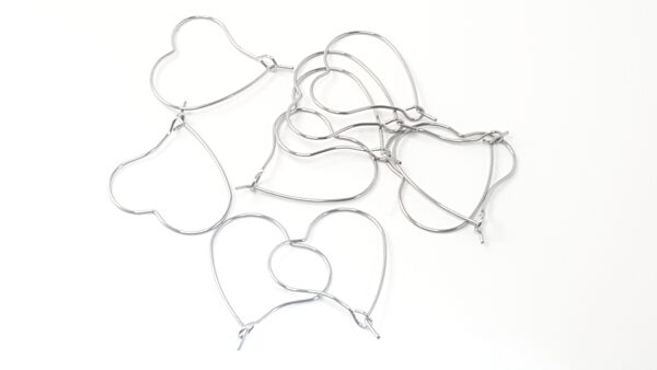 Heart shaped earring hooks