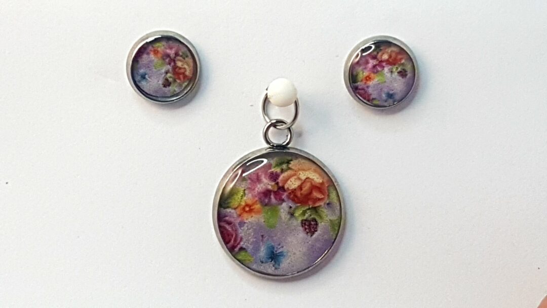 Spring Flowers – Pendant & Earring set – Small