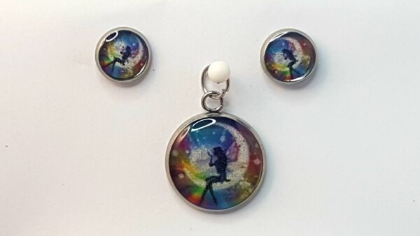 Moonlight Fairy Kisses – Pendant & Earring set – Small