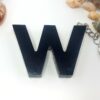 Letter W - Black with Iridescent flakes - Image 2