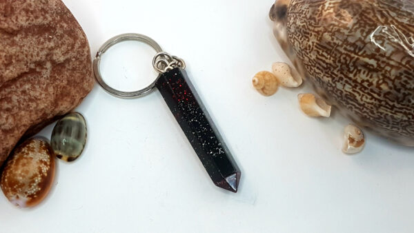 Chrystal – Black with Red & Silver glitter